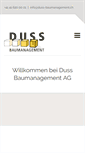 Mobile Screenshot of duss-baumanagement.ch