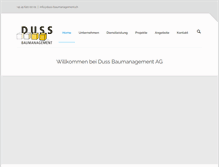 Tablet Screenshot of duss-baumanagement.ch